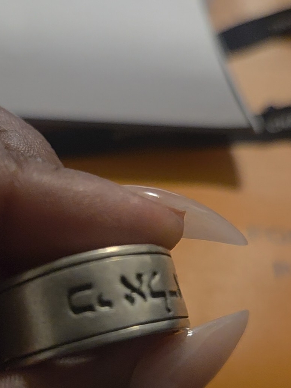 James Avery Silver Engraved Spinner Ring